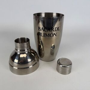 Bacardi Limon Rum Cocktail Shaker Stainless Steel 18/10